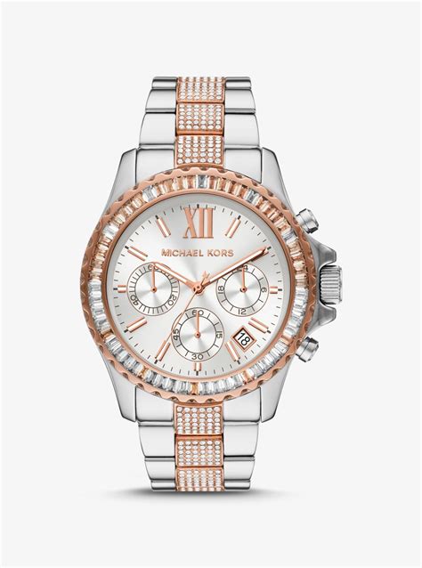 michael kors ladies 2 tone watch|michael kors everest chronograph.